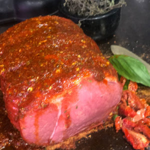 Beef Roast in Sun Dried Tomato and Basil